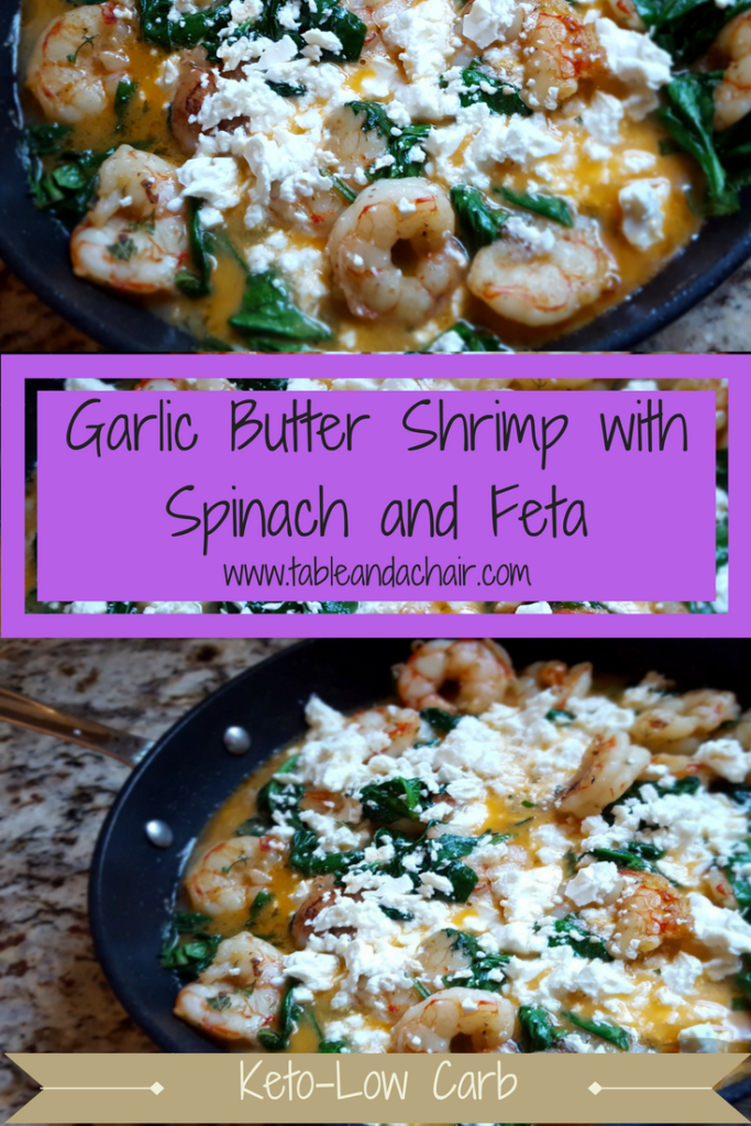 Garlic Butter Shrimp with Spinach and Feta